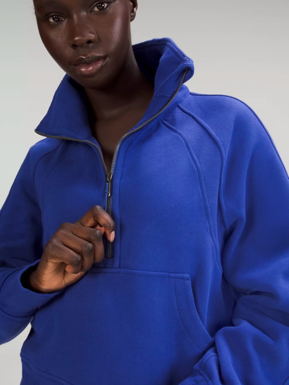 Scuba Oversized Funnel-Neck Half Zip